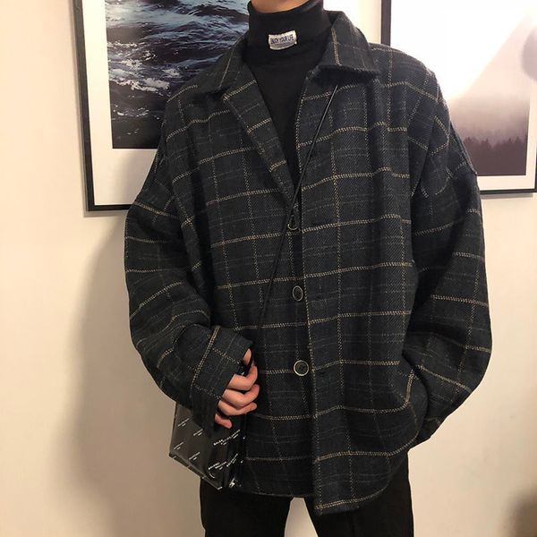 men s jackets simple retro check boy japanese street autumn and winter wild plaid thick shirt 230106, Black;brown
men s jackets simple retro check boy japanese street autumn and winter wild plaid thick shirt 230106, Black;brown