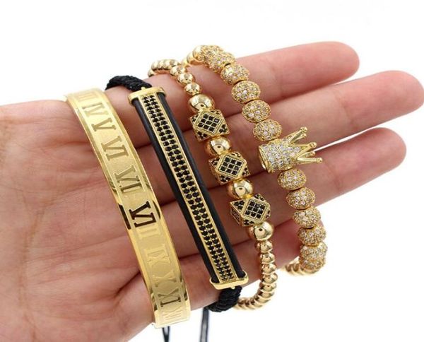 3pcssetroman numeral bracelets steel couple bangle crown charm for love vintage bracelets for women men jewelry christmas gift6659586, Golden;silver
3pcssetroman numeral bracelets steel couple bangle crown charm for love vintage bracelets for women men jewelry christmas gift6659586, Golden;silver