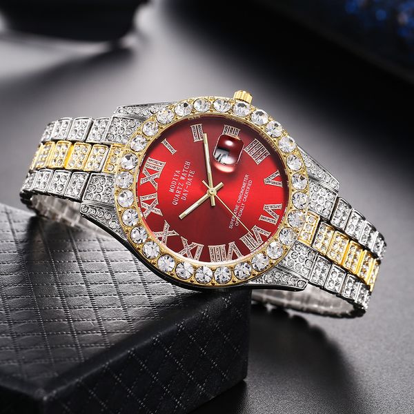fashion men luxury diamond watches bracelet man quartz watch rose gold full crystal calendar date wristwatch shiny alloy business clock, Slivery;brown
fashion men luxury diamond watches bracelet man quartz watch rose gold full crystal calendar date wristwatch shiny alloy business clock, Slivery;brown