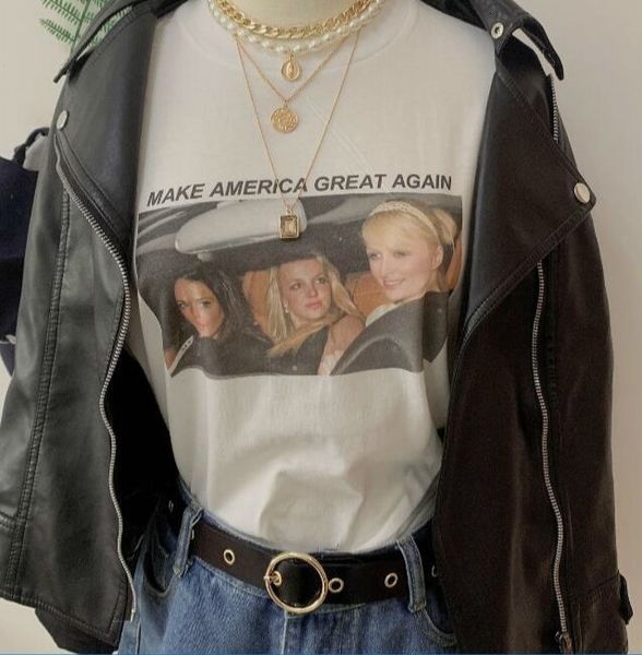 women s t shirt sunfiz hjn britney make america great again tumblr fashion cute funny shirt hipsters street style 230107, White
women s t shirt sunfiz hjn britney make america great again tumblr fashion cute funny shirt hipsters street style 230107, White