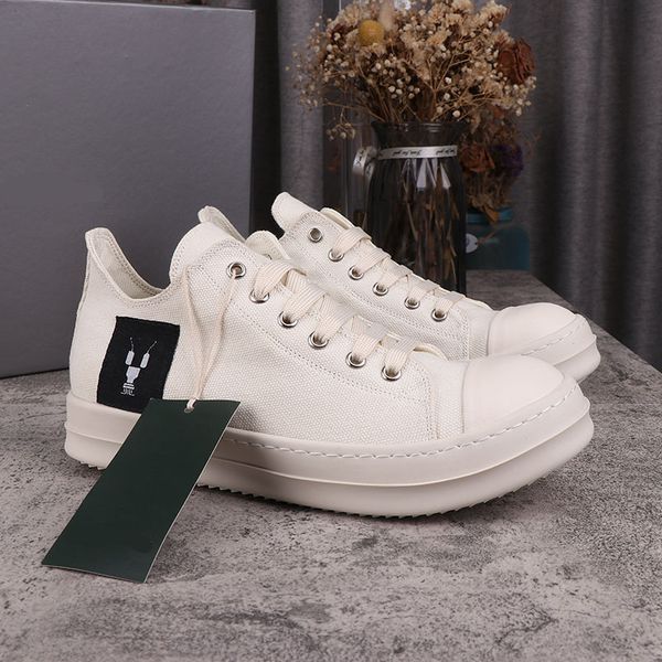 rick casual shoes men's board shoes ro owens low canvas women's sneakers, Black
rick casual shoes men's board shoes ro owens low canvas women's sneakers, Black