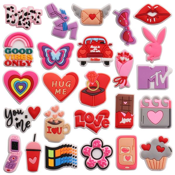 wholesale 100pcs good vibes only diamond ring red heart pvc lovely shoe designer decorations buckle for croc charms jibz button clog, White;pink
wholesale 100pcs good vibes only diamond ring red heart pvc lovely shoe designer decorations buckle for croc charms jibz button clog, White;pink