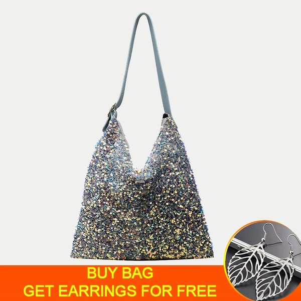 evening bags fashion large capacity shoulder for women shine sequin handbag female shopping bag pack bolsa feminina 230106
evening bags fashion large capacity shoulder for women shine sequin handbag female shopping bag pack bolsa feminina 230106