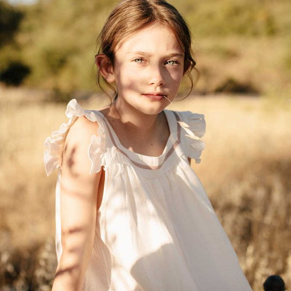 girl's dresses cotton elegant flowy girls dress 2022 summer new children's square neck ruffled strap sleeves loose midi-long dress, Red;yellow
girl's dresses cotton elegant flowy girls dress 2022 summer new children's square neck ruffled strap sleeves loose midi-long dress, Red;yellow