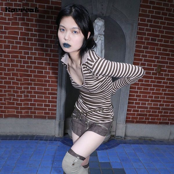women s t shirt karrram punk striped t shirt grunge gothic emo alt clothes dark academia v neck slim long sleeve tshirt streetwear 230106, White
women s t shirt karrram punk striped t shirt grunge gothic emo alt clothes dark academia v neck slim long sleeve tshirt streetwear 230106, White