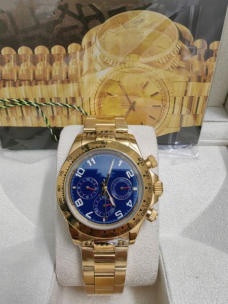 with original box wristwatches sapphire 40mm 116509 automatic mechanical mens men's watch watches no chronograph gold blue dial 2023, Slivery;brown
with original box wristwatches sapphire 40mm 116509 automatic mechanical mens men's watch watches no chronograph gold blue dial 2023, Slivery;brown