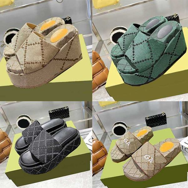 2023 designer slippers fashion thick bottom sandals letter embroidery slides lady platform wedges sandal beach high heel with box, Black
2023 designer slippers fashion thick bottom sandals letter embroidery slides lady platform wedges sandal beach high heel with box, Black