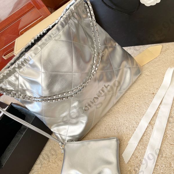 classic 22 large shopping designer bags shiny calfskin silver metal hardware coins chain shoulder crossbody with mini wallets women multi ca
classic 22 large shopping designer bags shiny calfskin silver metal hardware coins chain shoulder crossbody with mini wallets women multi ca