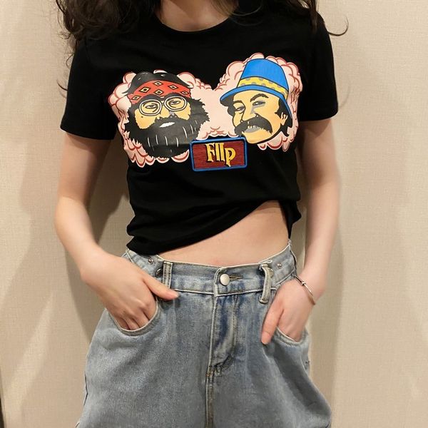 women s t shirt vintage fllp print aesthetics letter t shirt baby y2k streetwear summer kawaii short sleeve crop women tees 230106, White
women s t shirt vintage fllp print aesthetics letter t shirt baby y2k streetwear summer kawaii short sleeve crop women tees 230106, White