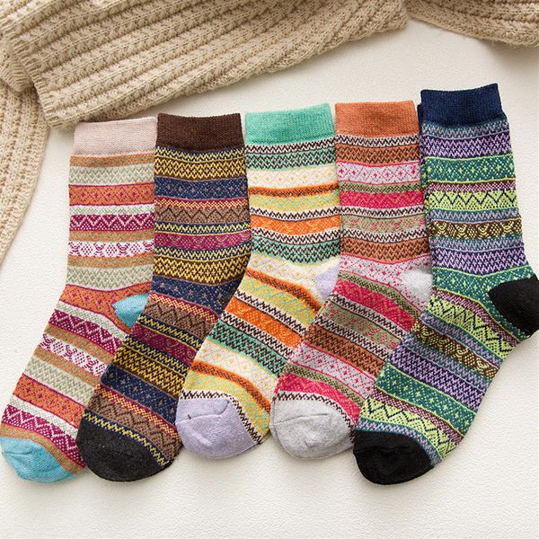 socks hosiery 5pairs lot warm wool witner women thick cotton retro colorful snow harajuku year christmas gift 230107, Black;white
socks hosiery 5pairs lot warm wool witner women thick cotton retro colorful snow harajuku year christmas gift 230107, Black;white