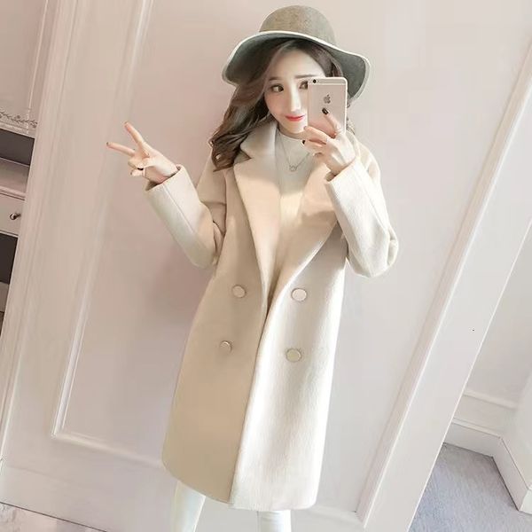 women's knits tees winter slim plus cotton long wool blends coat women hardy solid warm thick office work lady coats 230107, White
women's knits tees winter slim plus cotton long wool blends coat women hardy solid warm thick office work lady coats 230107, White