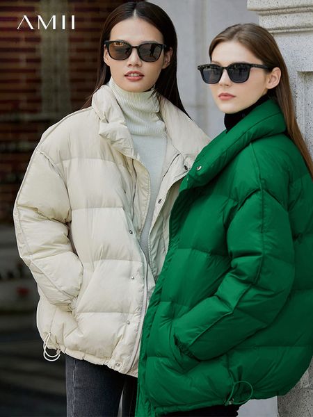 women's down parkas amii minimalism winter coats 90 white duck jacket fashion stand collar jackets for overcoat female 12120392 230107, Black
women's down parkas amii minimalism winter coats 90 white duck jacket fashion stand collar jackets for overcoat female 12120392 230107, Black