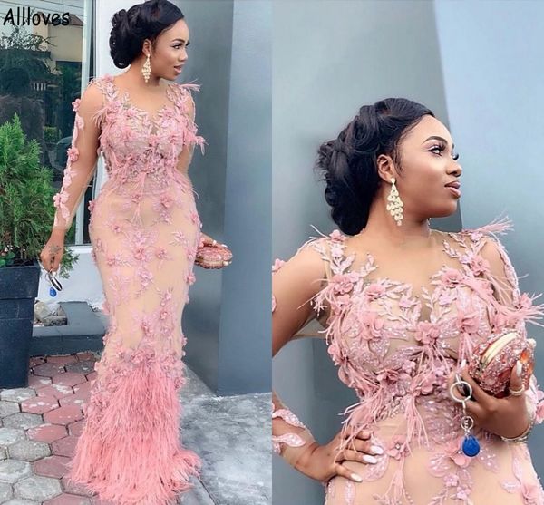 pink luxury furs 3d flowers prom dresses arabic aso ebi sheer neck long sleeves special occasion evening gowns lace appliqued mermaid formal, Black
pink luxury furs 3d flowers prom dresses arabic aso ebi sheer neck long sleeves special occasion evening gowns lace appliqued mermaid formal, Black