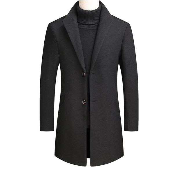 men's wool blends winter men's wear coat wool winter long s for s jacket 230107, Black
men's wool blends winter men's wear coat wool winter long s for s jacket 230107, Black