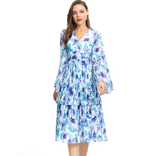 women's runway dresses stand collar long lantern sleeves printed piping elegant fashion designer vestidos, Black
women's runway dresses stand collar long lantern sleeves printed piping elegant fashion designer vestidos, Black