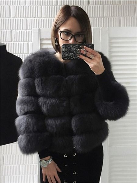 women's fur faux coat women short slim jackets winter fashion temperament black thick warmth parkas clothing feminina 230107
women's fur faux coat women short slim jackets winter fashion temperament black thick warmth parkas clothing feminina 230107