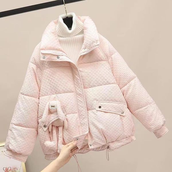 women's down parkas women turndown collar cotton coats casual streetwear kawaii style candy color with rabbit doll cute youth fashion w, Black
women's down parkas women turndown collar cotton coats casual streetwear kawaii style candy color with rabbit doll cute youth fashion w, Black