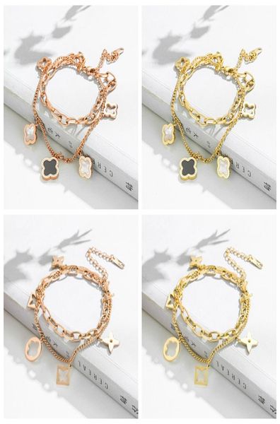 pretty double layer openwork stainless steel clover charm bracelet lucky four leaf women jewelry for women gift5134974, Golden;silver
pretty double layer openwork stainless steel clover charm bracelet lucky four leaf women jewelry for women gift5134974, Golden;silver