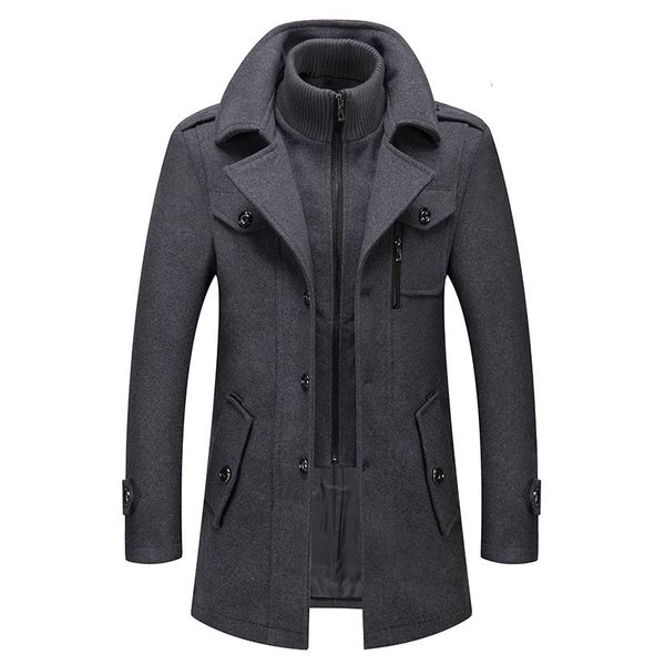 men's wool blends winter mens coats solid color thick warm en overcoat double neck trench coat men single breasted windbreaker 230107, Black
men's wool blends winter mens coats solid color thick warm en overcoat double neck trench coat men single breasted windbreaker 230107, Black