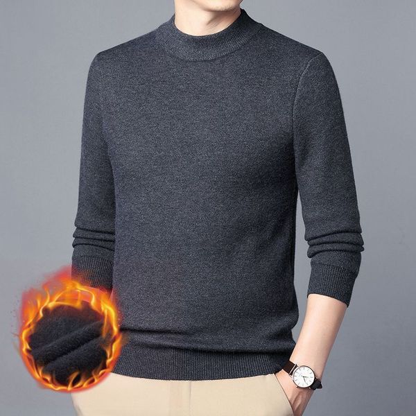 men's sweaters winter men's pure cashmere pullover half turtleneck and fleece thickened sweater warm wool knit base 230107, White;black
men's sweaters winter men's pure cashmere pullover half turtleneck and fleece thickened sweater warm wool knit base 230107, White;black