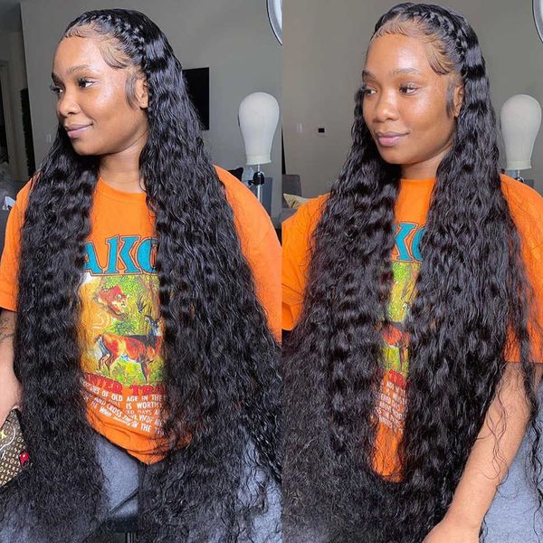 nxy lace wigs loose deep wave frontal 13x4 full hd front human hair for women pre plucked 30 34 inch wet and wavy water 230106, Black;brown
nxy lace wigs loose deep wave frontal 13x4 full hd front human hair for women pre plucked 30 34 inch wet and wavy water 230106, Black;brown