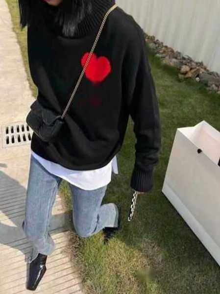 men's sweaters designer winter fashion amis love collar knitted sweater men's casual pullover women's sweater yh, White;black
men's sweaters designer winter fashion amis love collar knitted sweater men's casual pullover women's sweater yh, White;black