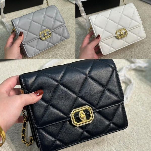 designers lux square buckle flap shoulder bag white chain messenger bag fashion black cowhide
designers lux square buckle flap shoulder bag white chain messenger bag fashion black cowhide