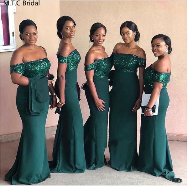 off the shoulder dark green mermaid bridesmaid dresses shiny sequin elastic satin plus size maid of honor dress long formal gown, White;pink
off the shoulder dark green mermaid bridesmaid dresses shiny sequin elastic satin plus size maid of honor dress long formal gown, White;pink