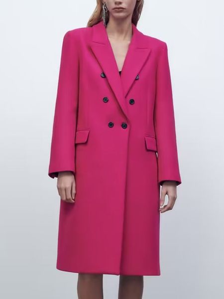 women's wool blends traf women solid woolen coat autumn winter office lady long sleeve outwear double breasted warm basic notched overc, Black
women's wool blends traf women solid woolen coat autumn winter office lady long sleeve outwear double breasted warm basic notched overc, Black