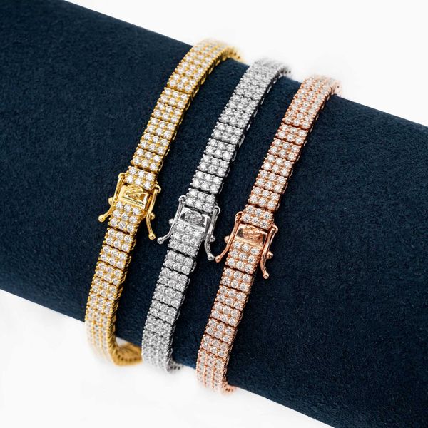 pass diamond tester luxury custom jewelry moissanite diamond iced out 3 rows triple color tennis bracelet, Silver
pass diamond tester luxury custom jewelry moissanite diamond iced out 3 rows triple color tennis bracelet, Silver