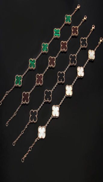 luxury designer link chain bracelet fourleaf clover shell five flower bracelets womens fashion 18k gold titanium steel bracelets 2201655, Golden;silver
luxury designer link chain bracelet fourleaf clover shell five flower bracelets womens fashion 18k gold titanium steel bracelets 2201655, Golden;silver