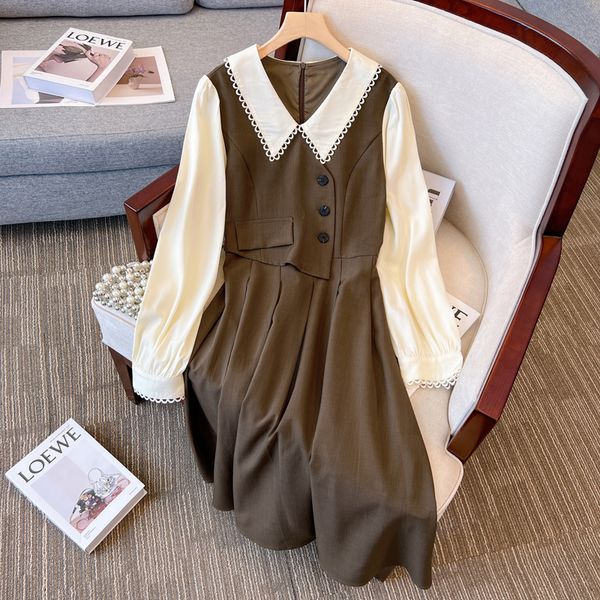 party dresses fake two pieces dress female spring and autumn fashion simple elegant british wind in the long paragraph casual 230107, White;black
party dresses fake two pieces dress female spring and autumn fashion simple elegant british wind in the long paragraph casual 230107, White;black