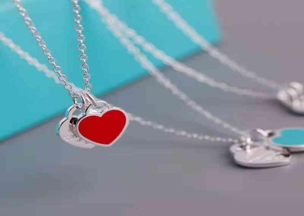 t family039s classic blue enamel double heartshaped tag necklace is simple and fashionable4188294, Silver
t family039s classic blue enamel double heartshaped tag necklace is simple and fashionable4188294, Silver