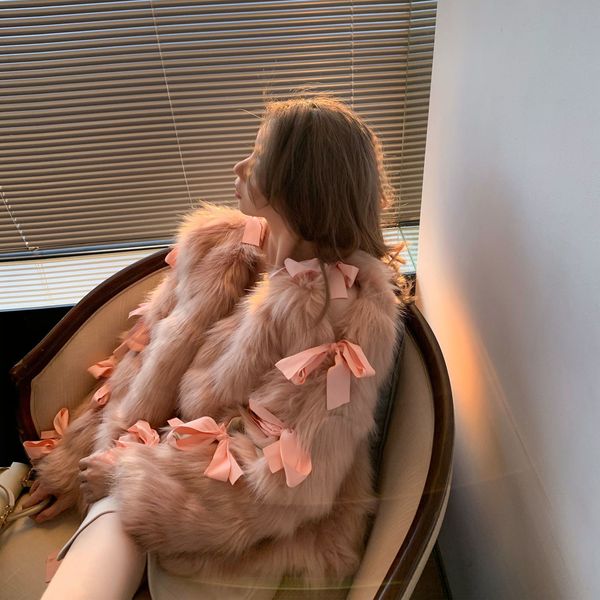 women s fur faux women short pink bow knot jacket imitation coat elegant plush cardigan autumn winter thickened outerwear 230107, Black
women s fur faux women short pink bow knot jacket imitation coat elegant plush cardigan autumn winter thickened outerwear 230107, Black