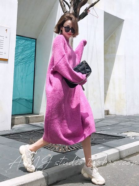 party dresses winter women fall sweater long sleeve knitted maxi vintage oversize knitting thick warm purple 230107, White;black
party dresses winter women fall sweater long sleeve knitted maxi vintage oversize knitting thick warm purple 230107, White;black