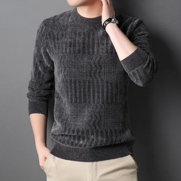 men's sweaters brand vintage winter fleece thick warm pullovers man slim fit fashion striped knitted clothing y384 230107, White;black
men's sweaters brand vintage winter fleece thick warm pullovers man slim fit fashion striped knitted clothing y384 230107, White;black