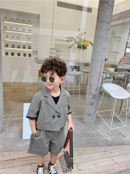 clothing sets boy girl suit 2020 summer baby gray coat shorts fashion 2pcs outfits set baby clothes e2114 t230106, White
clothing sets boy girl suit 2020 summer baby gray coat shorts fashion 2pcs outfits set baby clothes e2114 t230106, White