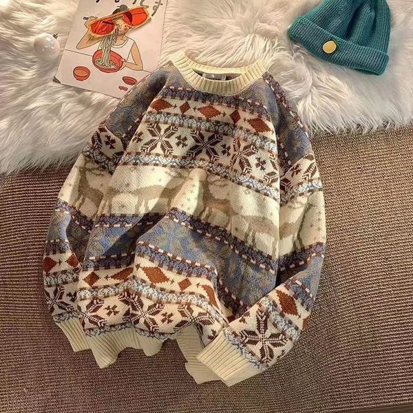 men s t shirts ugly christmas sweater deer knitted oversized pullovers soft warm harajuku festival o neck vintage casual mens clothing 23010, White;black
men s t shirts ugly christmas sweater deer knitted oversized pullovers soft warm harajuku festival o neck vintage casual mens clothing 23010, White;black