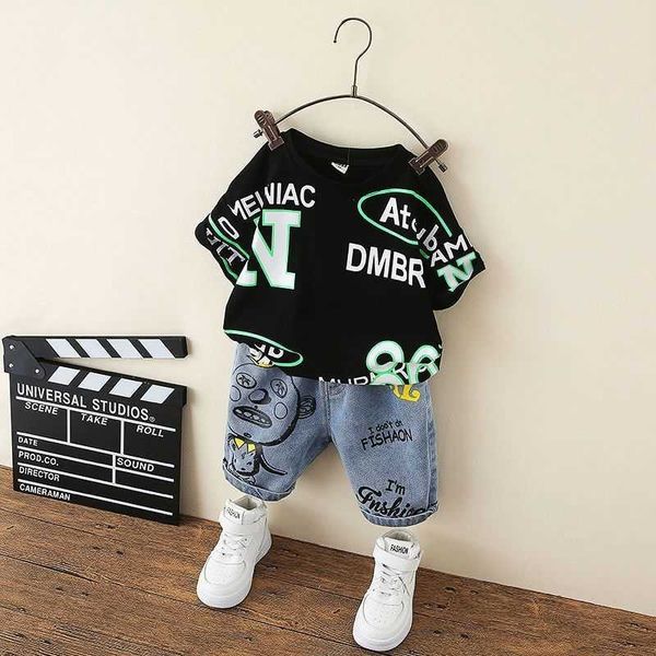 clothing sets 2022 boys summer clothing set children t-shirt short sleeve demin pants set 2 pcs kids toddler boys clothes 2-10 years t230106, White
clothing sets 2022 boys summer clothing set children t-shirt short sleeve demin pants set 2 pcs kids toddler boys clothes 2-10 years t230106, White