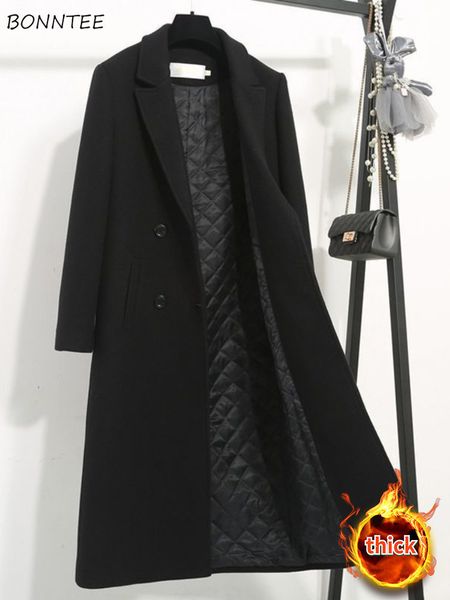 women's wool blends women coats winter black xlong minimalist notched double breasted thicken elegant temper office ladies british ins
women's wool blends women coats winter black xlong minimalist notched double breasted thicken elegant temper office ladies british ins