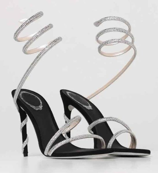 popular brand renecaovilla margot sandals shoes women crystal snake wrapped high heels wedding party dress lady gladiator walking eu35-43, Black
popular brand renecaovilla margot sandals shoes women crystal snake wrapped high heels wedding party dress lady gladiator walking eu35-43, Black