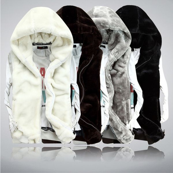 men s down parkas winter coral velvet hoodie thick coat vest fashion couple sleeveless waistcoat warm casual hood jacket for 230107, Black
men s down parkas winter coral velvet hoodie thick coat vest fashion couple sleeveless waistcoat warm casual hood jacket for 230107, Black