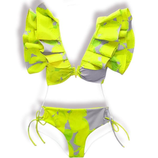 two piece suits bathing suit ruffle strap biquinis feminino swimwear yellow print swimsuit brazilian bikini set mujer beach wear 230107
two piece suits bathing suit ruffle strap biquinis feminino swimwear yellow print swimsuit brazilian bikini set mujer beach wear 230107