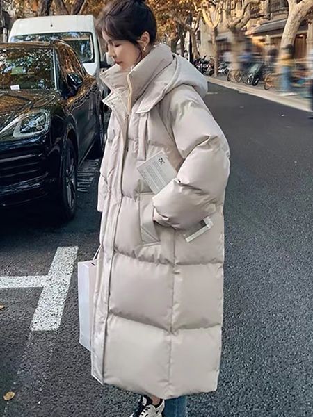 women's down parkas jacket winter korean thickened warm coats puffer fashion solid hooded loose ladies overcoat 230107, Black
women's down parkas jacket winter korean thickened warm coats puffer fashion solid hooded loose ladies overcoat 230107, Black