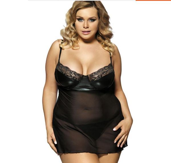 europe and the pyjamas united states fat mm plus size underwear black lace stitching nightdress women with steel bracket suspender, Red;black
europe and the pyjamas united states fat mm plus size underwear black lace stitching nightdress women with steel bracket suspender, Red;black
