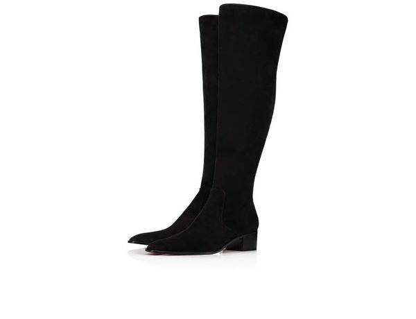 with box women shoes luxury designer brand boots overtheknee boot sophisticated redbotto gazellou chunky heel almond shape toes 8519226, Black
with box women shoes luxury designer brand boots overtheknee boot sophisticated redbotto gazellou chunky heel almond shape toes 8519226, Black