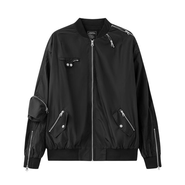 hip hop cargo jackets men's plus size outerwear & coats streetwear zipper jacket fashion casual loose clothes, Black;brown
hip hop cargo jackets men's plus size outerwear & coats streetwear zipper jacket fashion casual loose clothes, Black;brown