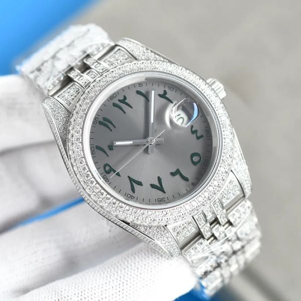 automatic mechanical mens watch 41mm diamond watches all rose gold full stainless steel movement watch fashion wristwatch, Slivery;brown
automatic mechanical mens watch 41mm diamond watches all rose gold full stainless steel movement watch fashion wristwatch, Slivery;brown