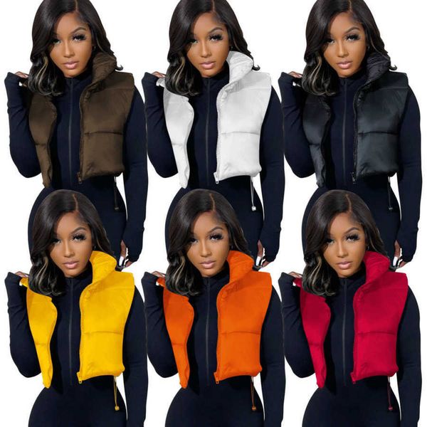 2023 new trendy women padded vest coats cotton jacket designer sleeveless solid color windbreak thermal outdoor puffer jackets warm coat, Black;white
2023 new trendy women padded vest coats cotton jacket designer sleeveless solid color windbreak thermal outdoor puffer jackets warm coat, Black;white