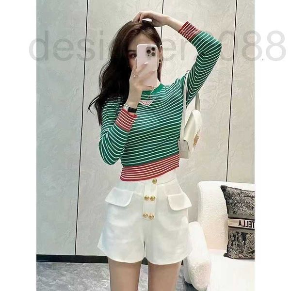 women's sweaters designer autumn winter new stripe knitted backing shirt single wear slim green contrast crew neck sweater zypj, White;black
women's sweaters designer autumn winter new stripe knitted backing shirt single wear slim green contrast crew neck sweater zypj, White;black